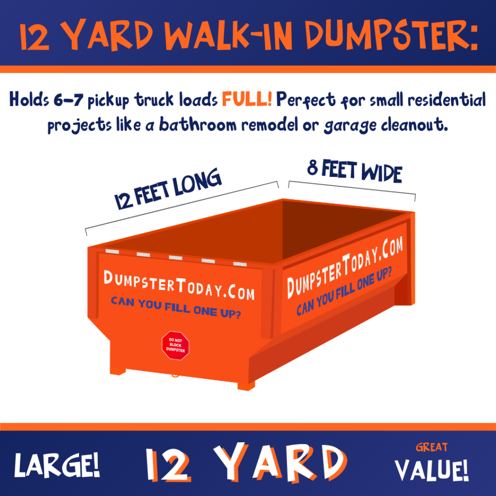 St Pete-12-yard-dumpster-holds-12-cubic-yards-of-waste