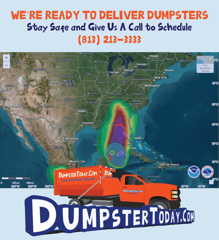 Tampa dumpsters for storm debris